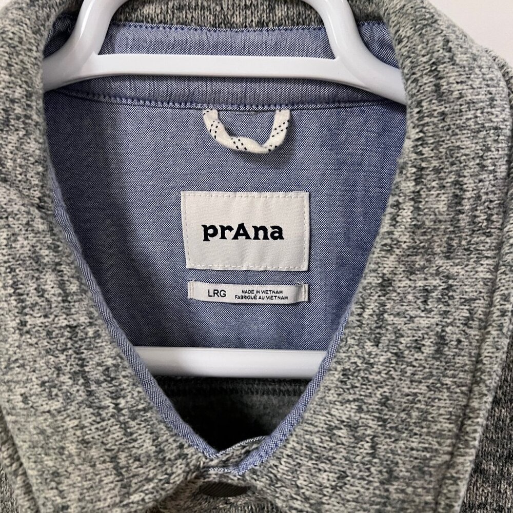 Prana Tri Thermal Threads Overshirt  / Grey Heather / Large - Picture 4 of 4